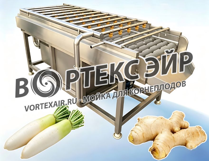 Купить машину для мойки корнеплодов — промышленное оборудование от «Вортекс Эйр» (vortexair.ru)