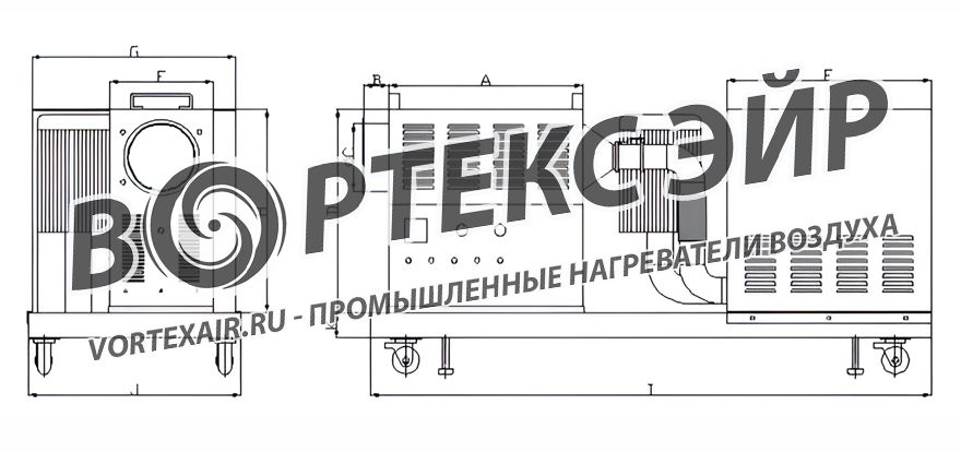 Купить промышленный тепловентилятор / воздухонагреватель 