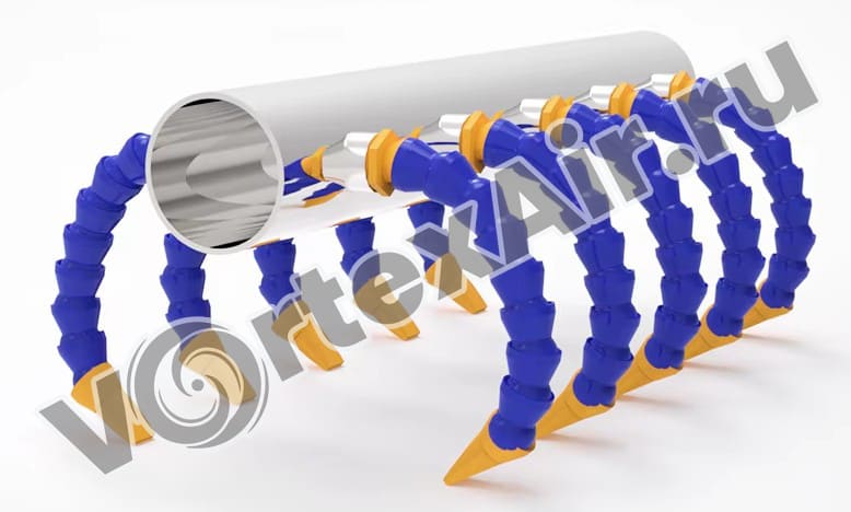 Вихревые воздуходувки и воздушные ножи для очистки изделий от пыли и грязи