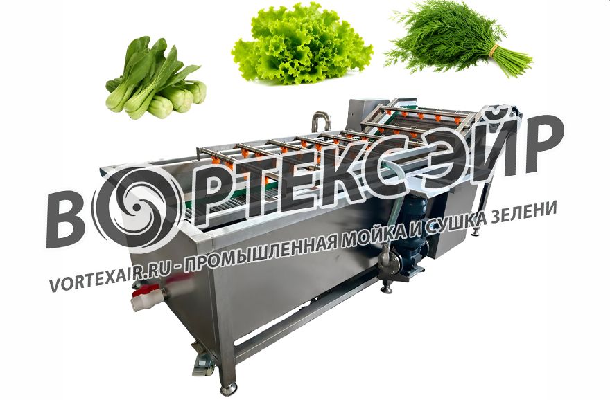 Промышленная мойка и сушка зелени. Разработка и поставка оборудования