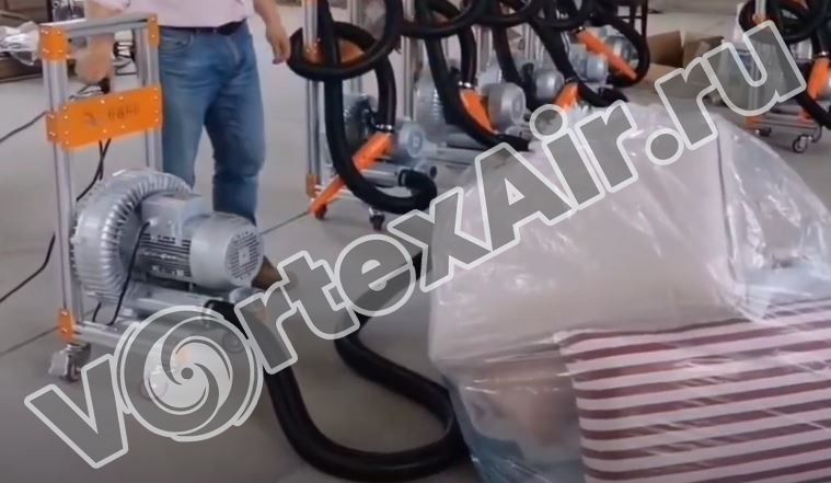 Воздуходувки для вакуумной упаковки текстильных изделий