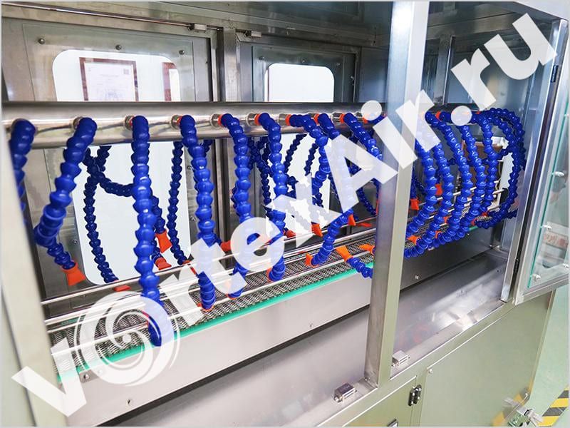 Вихревые воздуходувки для сушки бутылок. Полная комплектация: воздушные ножи, шланги