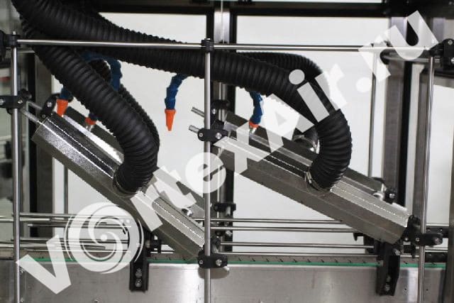 Вихревые воздуходувки для сушки банок при помощи воздушных ножей