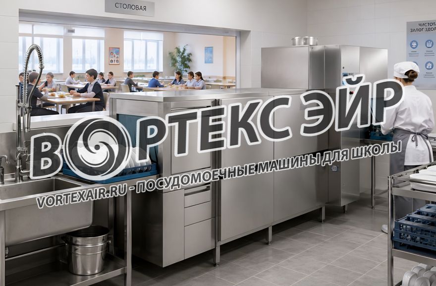 Купить промышленную посудомоечную машину для школы